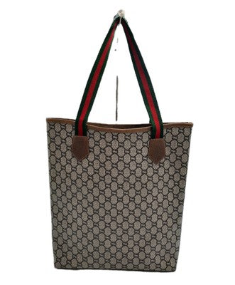 Gucci Cherry Supreme Plus Tote Shoulder Handbag PVC Medium Size. 