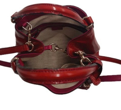 Gucci GG Soho Small Patent Leather Pink 2 Way Crossbody Shoulder Handbag.