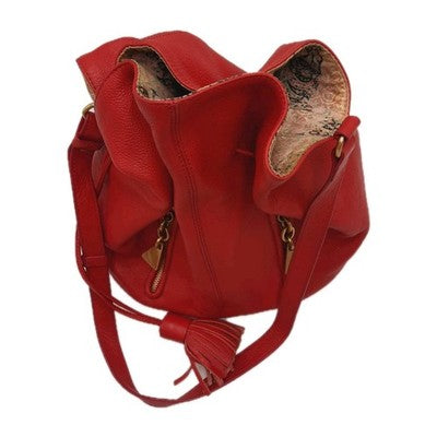 See By Chloe Bucket Leather Pink Colour Tassel Golden Hardware Medium Size.