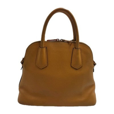 Prada Saffiano Leather Shoulder 2 Way Handbag Small Size Yellow Colour 💛