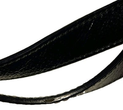 YSL Saint Laurent Downtown Large Size Tote Handbag Patent Leather Black .