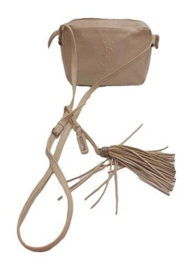 YSL Saint Laurent Lou Camera Shoulder Crossbody Handbag Small Size White Colour.