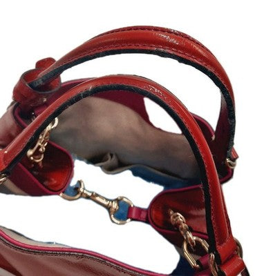 Gucci GG Soho Small Patent Leather Pink 2 Way Crossbody Shoulder Handbag.