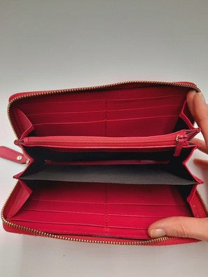 Gucci GG Diamante Long Wallet Zipper Around Pink Leather PVC.