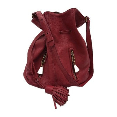 See By Chloe Bucket Leather Pink Colour Tassel Golden Hardware Medium Size.