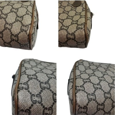 Gucci Supreme Plus Vintage Small PVC Leather Crossbody Shoulder Handbag Brown. 