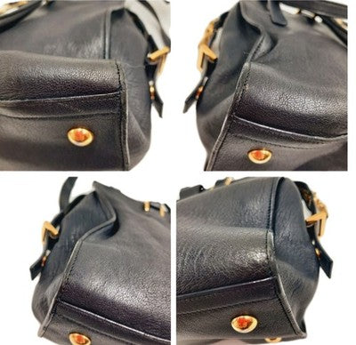 YSL Saint Laurent Baby Cabas Y Line Black 2 Way Shoulder Handbag Black Colour. 