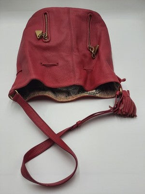 See By Chloe Bucket Leather Pink Colour Tassel Golden Hardware Medium Size.