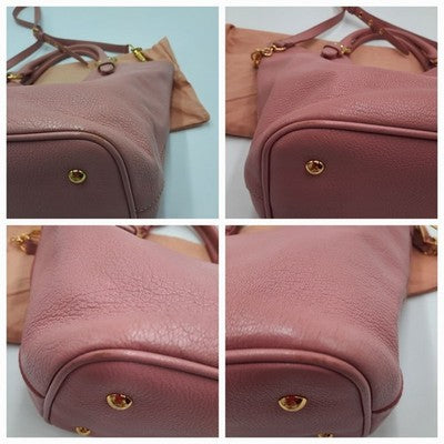 Miu Miu Madras Rosa Shoulder Medium 2 Way  Crossbody Handbag Golden Hardware. 