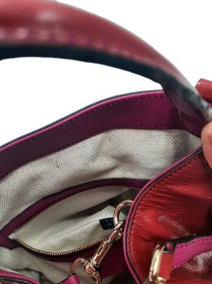 Gucci GG Soho Small Patent Leather Pink 2 Way Crossbody Shoulder Handbag.