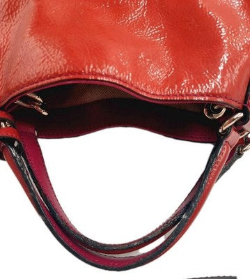 Gucci GG Soho Small Patent Leather Pink 2 Way Crossbody Shoulder Handbag.