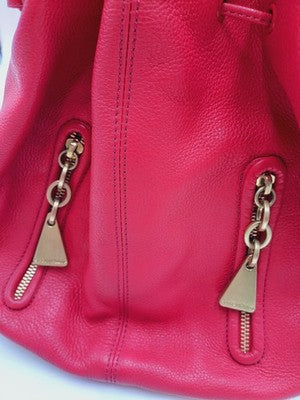 See By Chloe Bucket Leather Pink Colour Tassel Golden Hardware Medium Size.