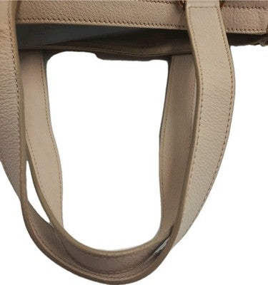 Saint Laurent YSL Downtown Tote Leather Shoulder Handbag Large Size Cream Colour