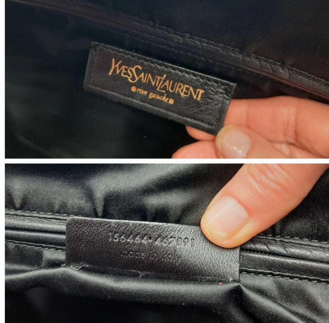 YSL Saint Laurent Muse Tote Patent Leather Handbag Large Black Color. SASHAANT