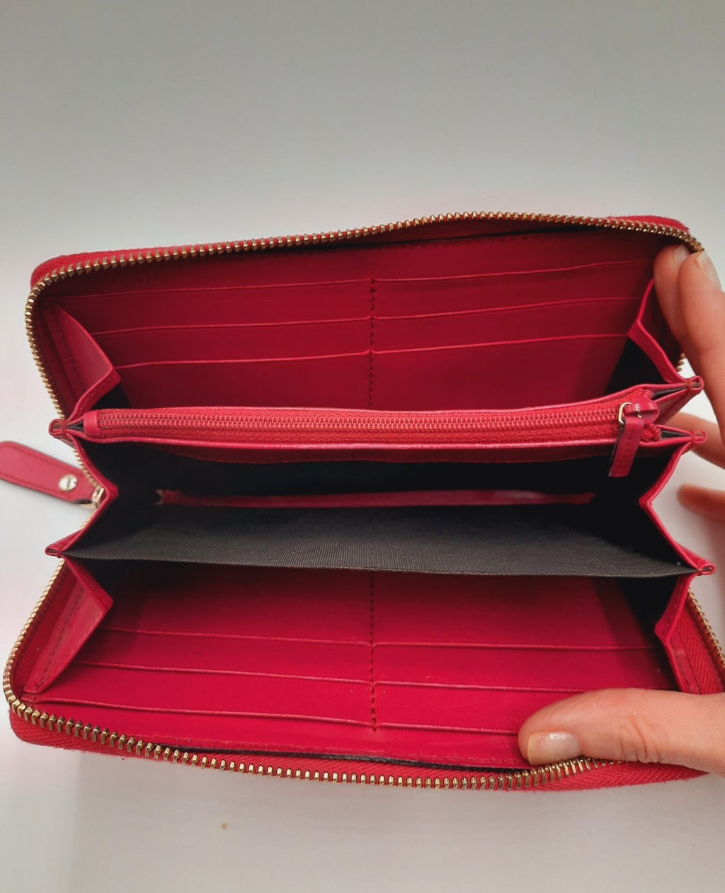 Gucci GG Diamante Long Wallet Zipper Around Pink Leather PVC. Gucci
