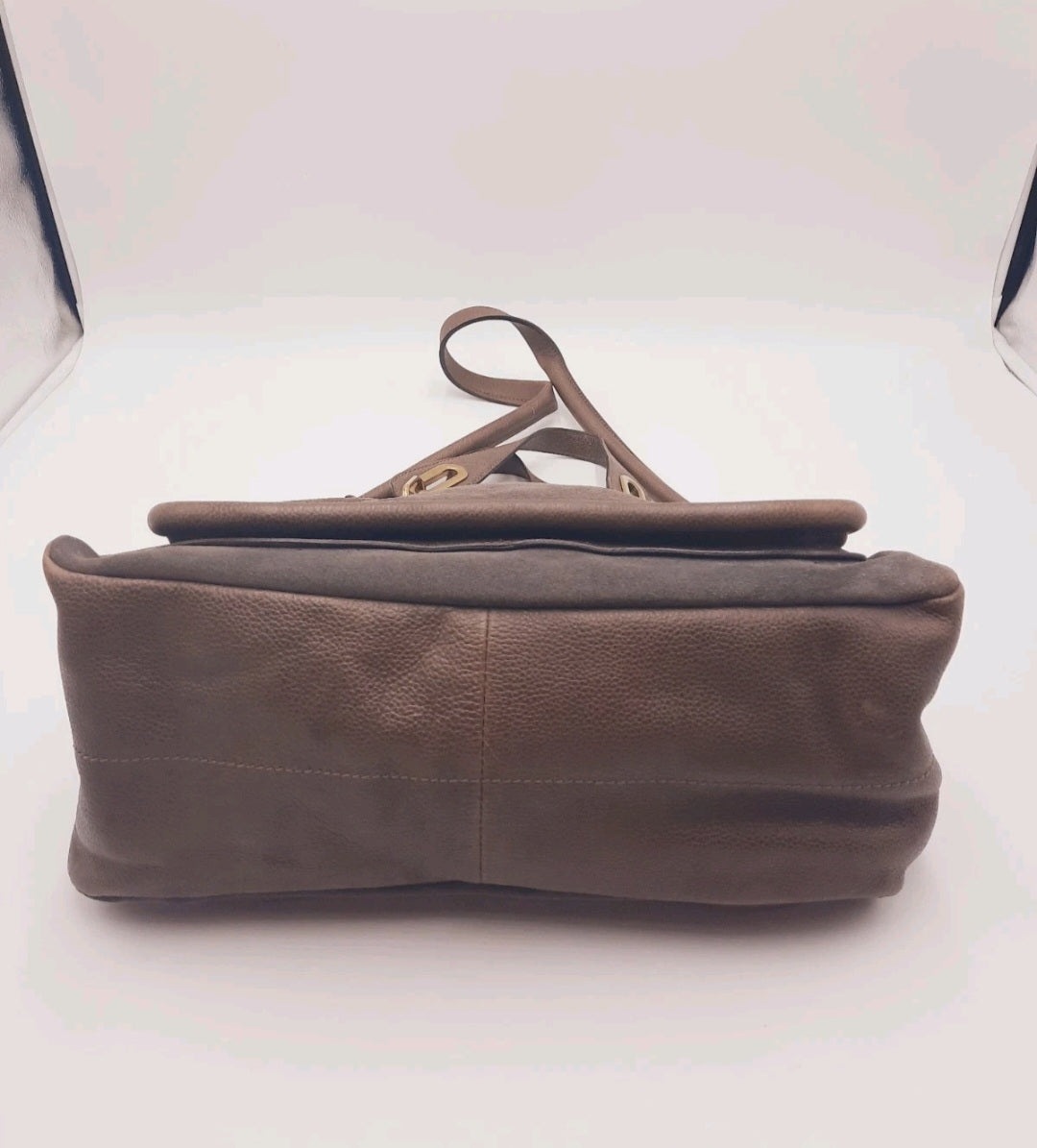 Chloe Paraty Brown Colour Crossbody Shoulder Handbag Suede Leather Large Size.